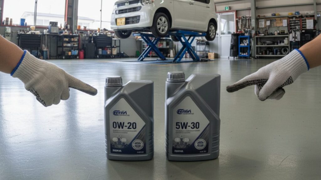 軽自動車に使うオイル0W-20と5W-30の選択肢と交換のポイント