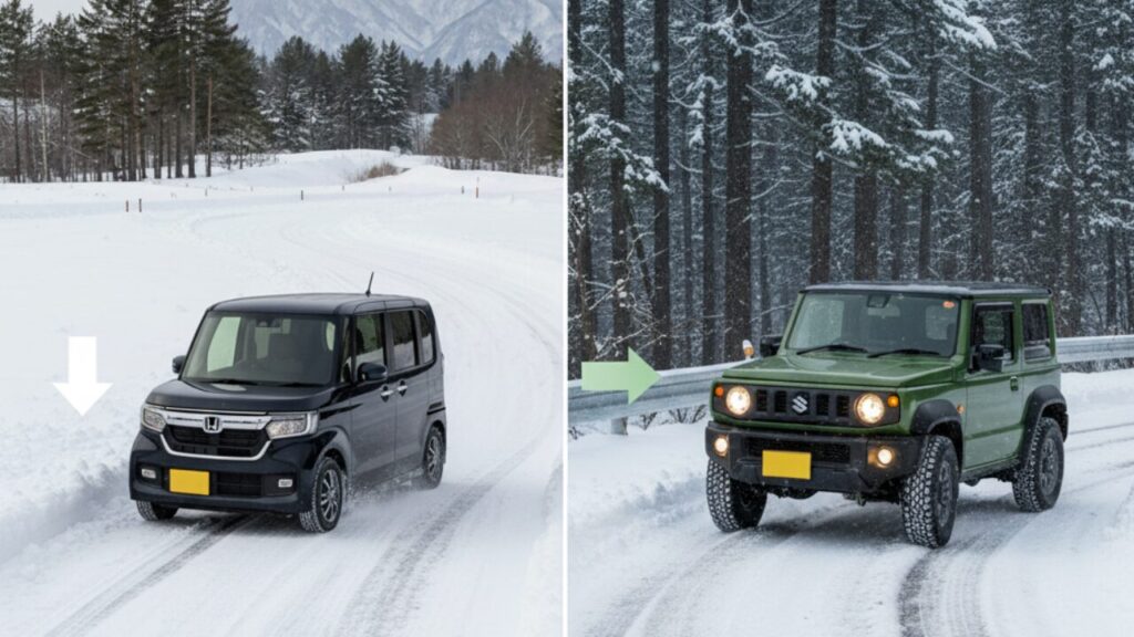 車体が軽い軽自動車は雪道に強いのか?