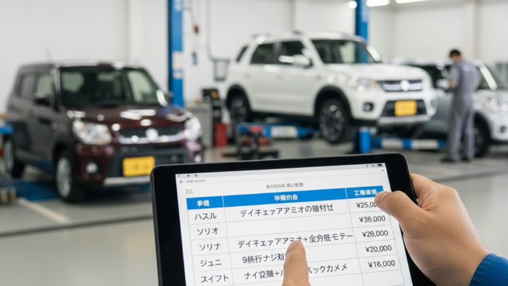 スズキのディスプレイオーディオ後付け工賃と車種別事例