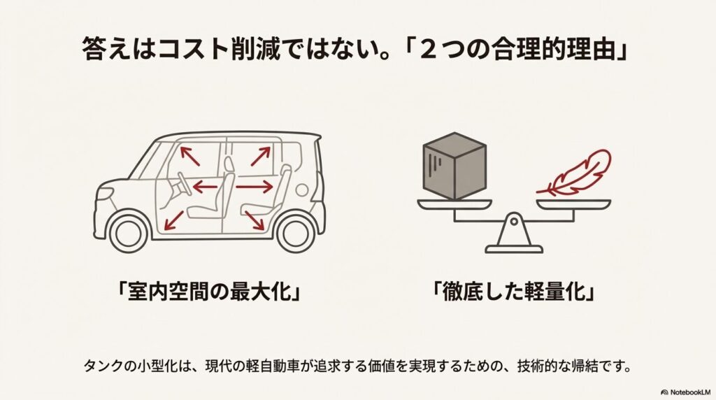 軽自動車の燃料タンクが小さくなった2つの大きな理由