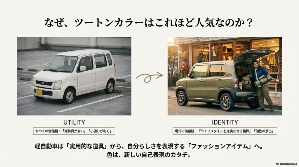 軽自動車は単なる移動手段から、個性を表現するアイテムへと進化しました。
