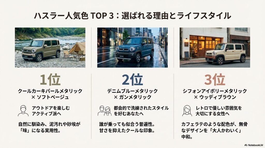 あなたのライフスタイルに合う色はどれですか？それぞれの色に明確なキャラクターがあります。