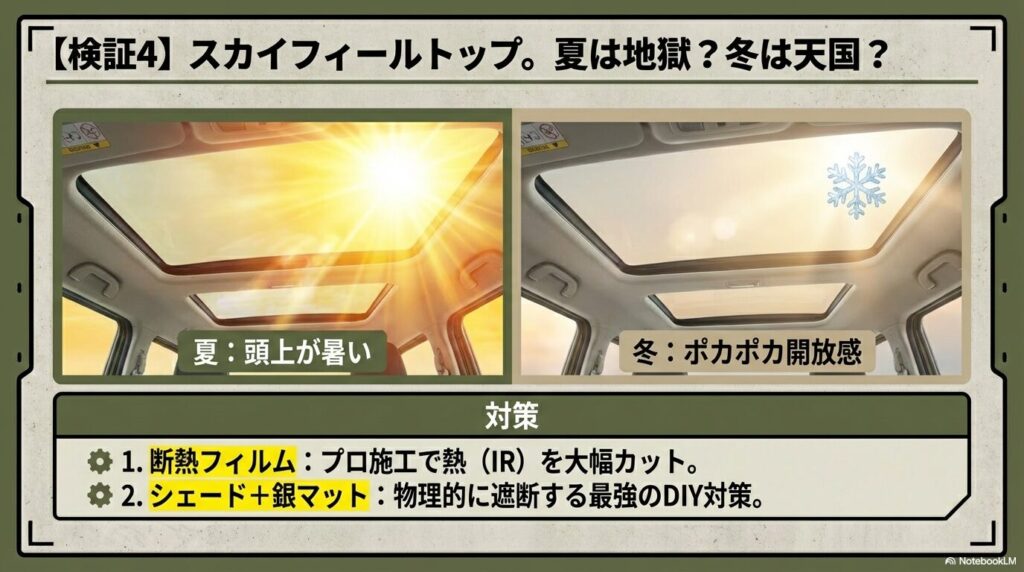 断熱フィルム施工やシェード・銀マット活用による熱対策の紹介