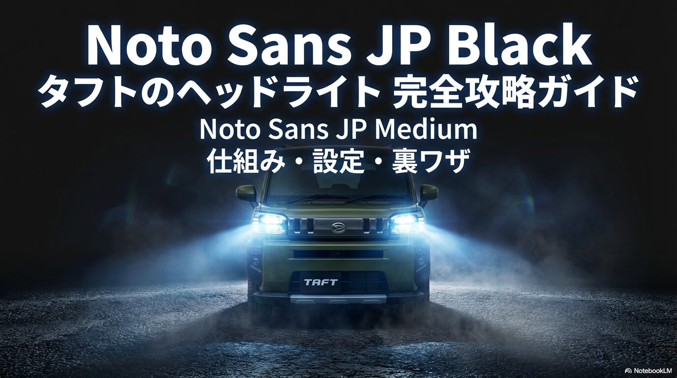 タフトのヘッドライトの仕組み、設定、裏ワザを解説する完全攻略ガイドの表紙画像