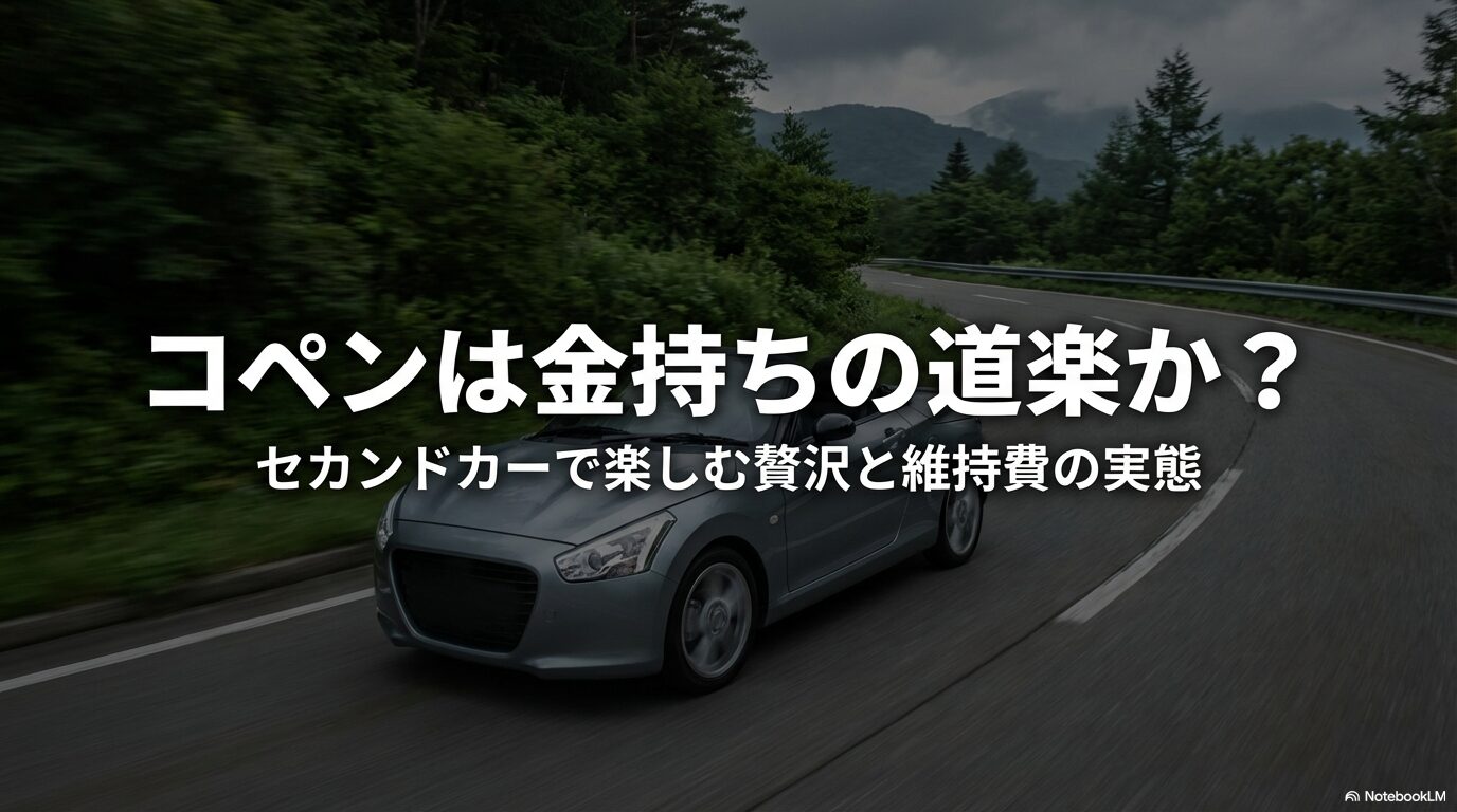「コペンは金持ちの道楽？」という問いかけが書かれたスライド画像