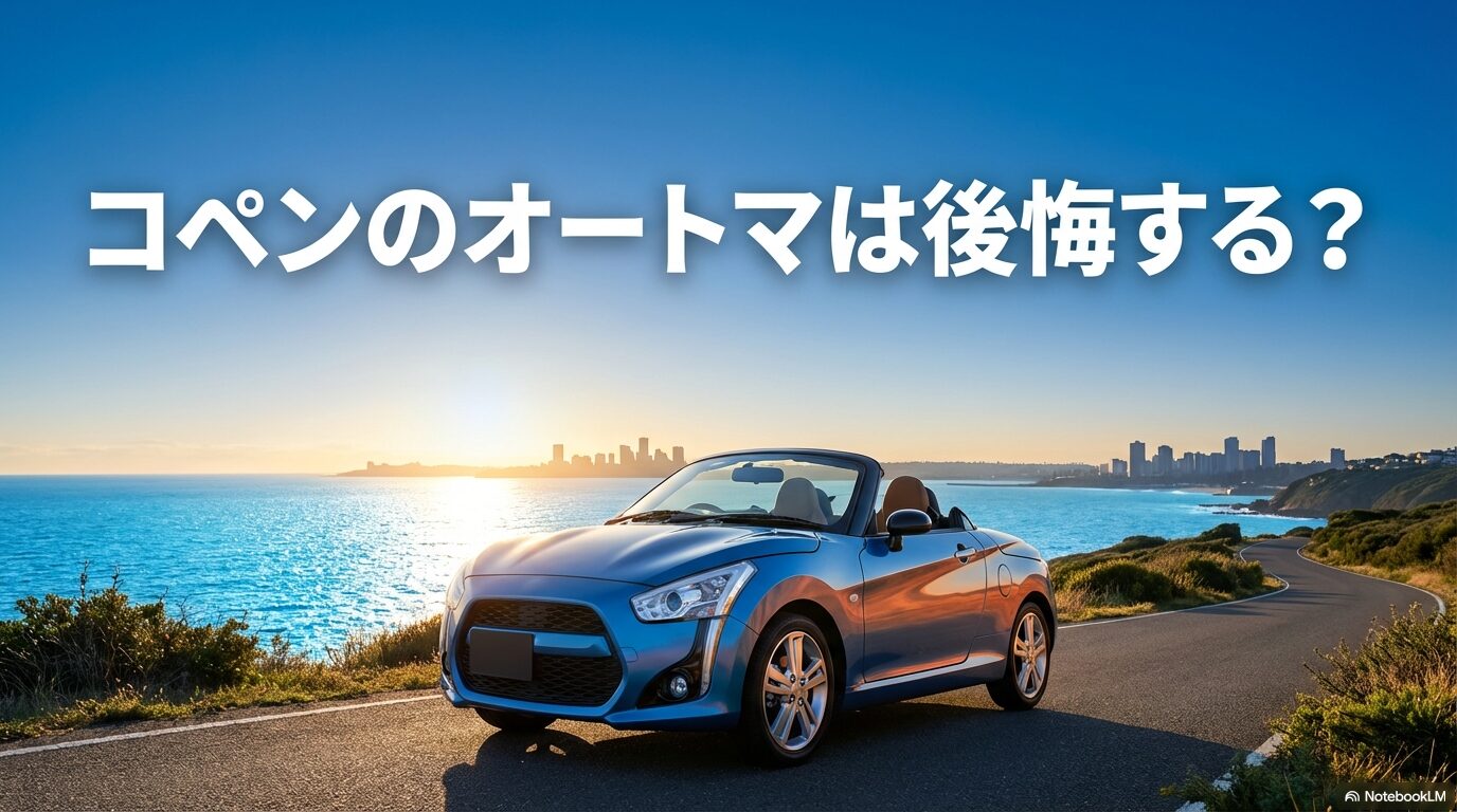 コペンのオートマ車を購入して後悔するかどうかを問いかけるアイキャッチ画像