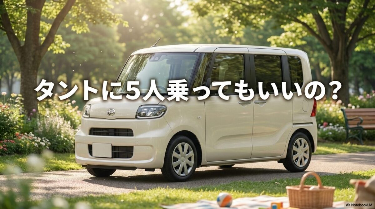 街中に停車しているダイハツ・タントの外観。軽自動車の乗車定員についての解説記事冒頭イメージ。